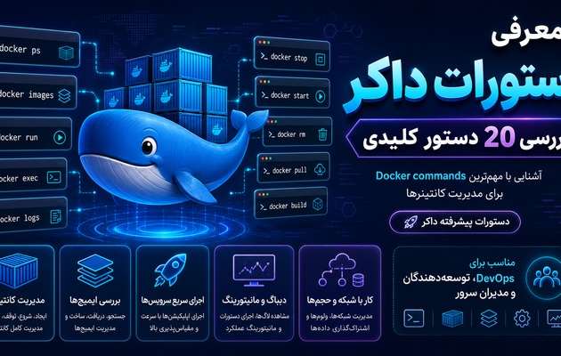معرفی دستورات داکر | بررسی 20 دستور کاربردی