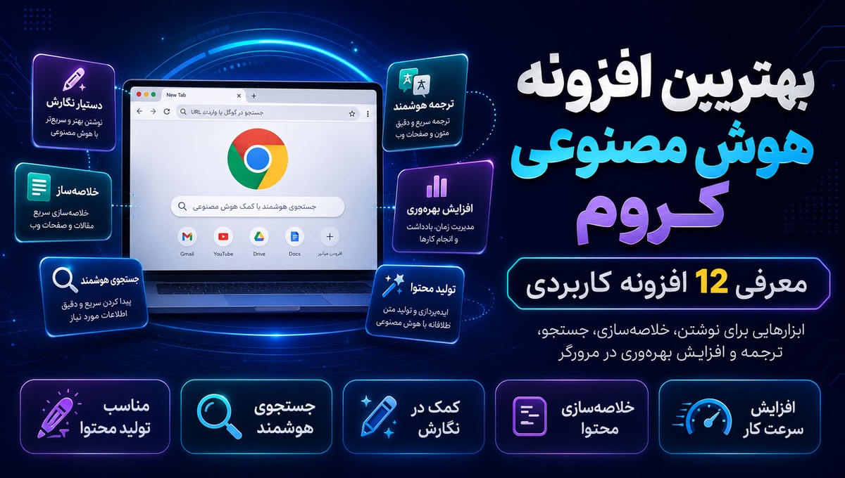 بهترین افزونه هوش مصنوعی کروم | معرفی 12 افزونه
