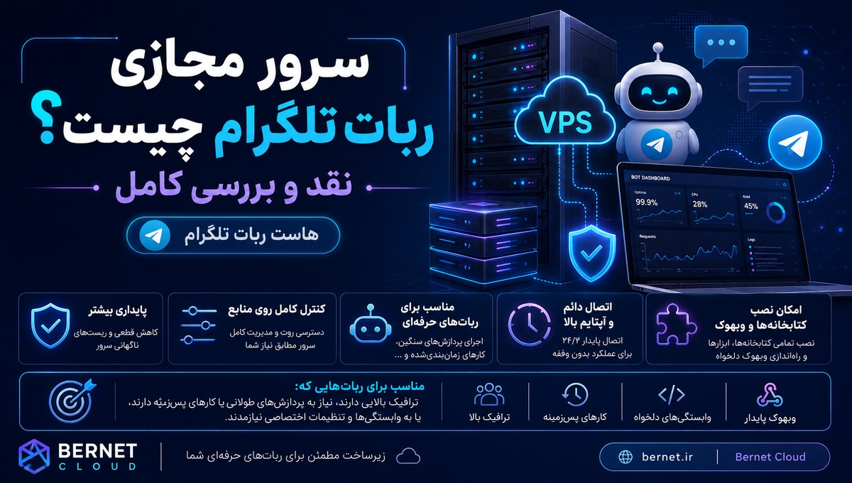 سرور مجازی ربات تلگرام چیست + نقد و بررسی کامل